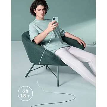 Anker USB-C to Lightning Cable for Fast Charging (Mint Green)