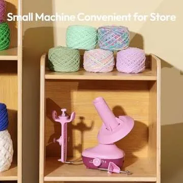 Etcokei Yarn Winder, Electric Yarn Ball Winder for Crocheting, Compact Yarn Cake Winder with Strong Tension Stepless Speed, Automatic Yarn Spinner Wool Winder, Ideal Helper for Knitting Lovers(Purple)