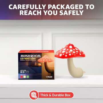 Whimsical Mushroom Night Light - Color Changing LED Decor