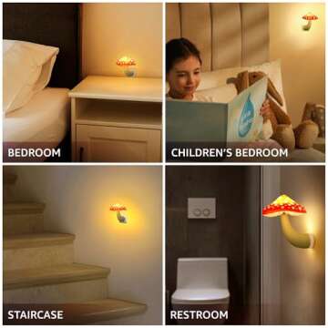 Whimsical Mushroom Night Light - Color Changing LED Decor