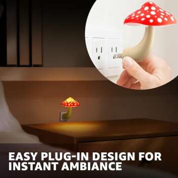 Whimsical Mushroom Night Light - Color Changing LED Decor