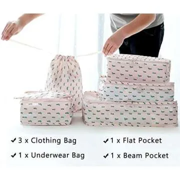 Arxus 8-Piece Packing Cubes for Easy Travel Organization