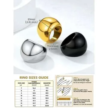 GOLDCHIC Gold Plated Dome Ring - Stylish Statement Jewelry