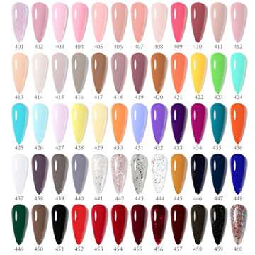 VENALISA VIP4 Gel Nail Polish Set, 60 Colors 7.5ML All Seasons Holiday Gel Polish Soak Off Glitter N...