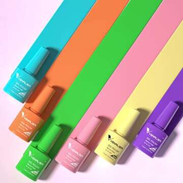 VENALISA VIP4 Gel Nail Polish Set, 60 Colors 7.5ML All Seasons Holiday Gel Polish Soak Off Glitter Nail Art Starter Kit Beauty Set for Women Girls Valentines Birthday Day Gift