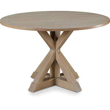 Finch Alfred Round Solid Wood Rustic Dining Table for Farmhouse Kitchen Room Decor 46.5" Wide Circul...