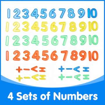 Odoorgames 48 Pcs Translucent Numbers – Light Table Toys, Manipulatives and Accessories for Enhanced Learning & Fun