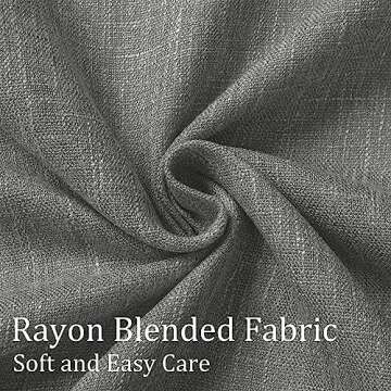 Vision Home Charcoal Grey Blackout Curtains - 2 Panels