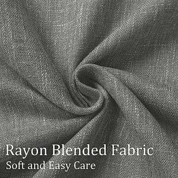 Vision Home Charcoal Grey Blackout Curtains - 2 Panels