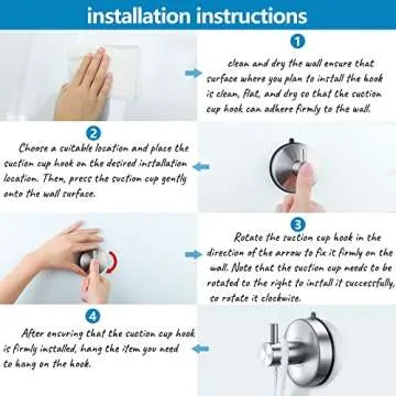 DGYB Suction Cup Hooks for Shower - Versatile Towel Holders