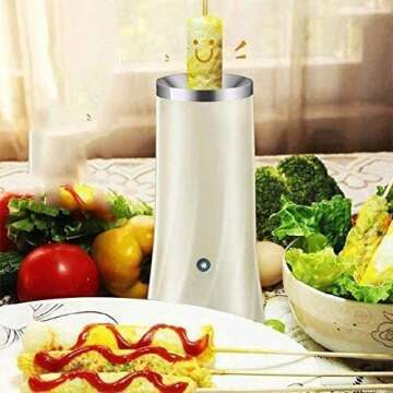 Raxinbang egg boiler Automatic Eggs Roll Maker Mini Electric Egg Boiler Cup Omelette Breakfast Machine Cooking Tools Sausage Burrito (Color : B) (Color : A)