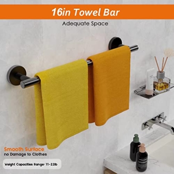 Tomic Matte Black Bathroom Hardware Set - 4 Pieces