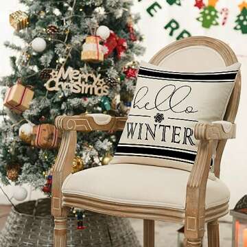 AVOIN Colorlife Merry Christmas Pillow Cover Set 4 18x18