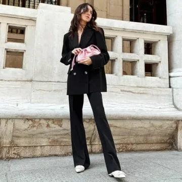 C.Paravano Women's Flats - Pointed Toe Flats Leather Flats Dressy Shoes Ballet Flats Comfortable Slip on Flats for Women Work,Daily Green