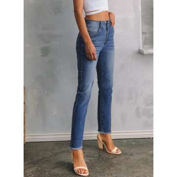 Sidefeel High Waisted Tummy Control Jeans for Women