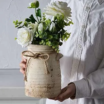Chic SIDUCAL Ceramic Flower Vase for Home Decor