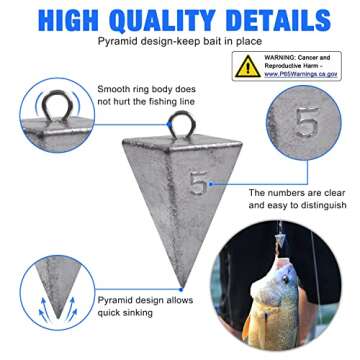 Pyramid Sinkers Fishing Weights | Durable and Versatile Fishing Tackle