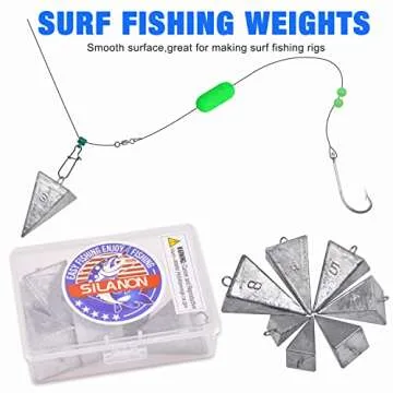Pyramid Sinkers Fishing Weights for Surf Fishing and Tackle