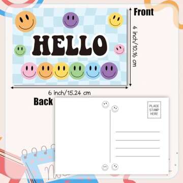 LieToi 60Pcs Welcome Postcards Back to School Supplies - 4 x 6 Inch Welcome to Our Class Blank Hello...