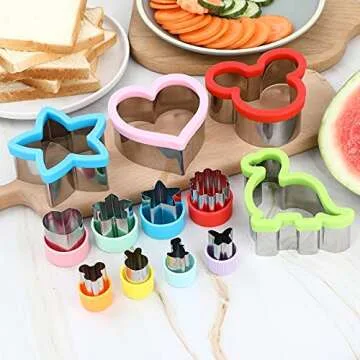 Elfkitwang Sandwich Cookie Cutters 12Pcs Set Fun Shapes