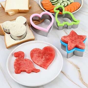 Elfkitwang Sandwich Cookie Cutters 12Pcs Set Fun Shapes