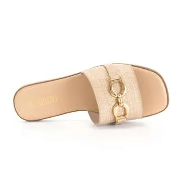 Rihero Women's Stylish Flat Sandals for Summer Comfort