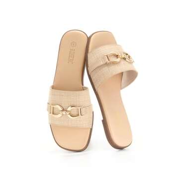 Rihero Women's Stylish Flat Sandals for Summer Comfort