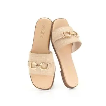 Rihero Women's Stylish Flat Sandals for Summer Comfort
