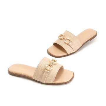 Rihero Women's Stylish Flat Sandals for Summer Comfort