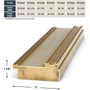 Deco TV Frames Warm Silver for Samsung Frame TV