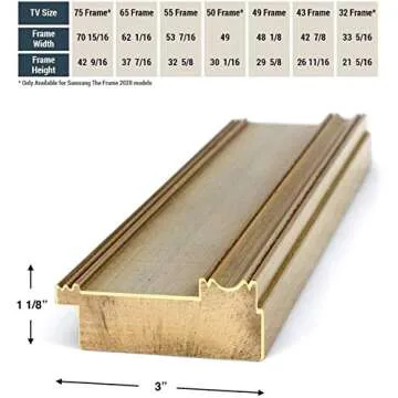 Deco TV Frames Warm Silver for Samsung Frame TV