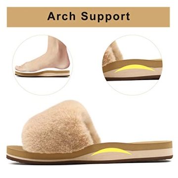 Comfortable COFACE Fuzzy Slippers for Women with Arch Support