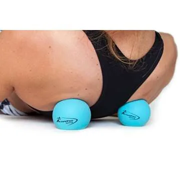 ActiveProZone Therapy Massage Ball - Instant Muscle Pain Relief. Proven Effective for Myofascial Release, Deep Tissue Pressure, Yoga & Trigger Point Treatments. Set - 2 Extra Firm Balls W/Mesh Bag.