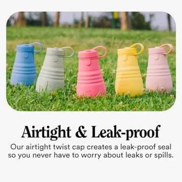 STOJO Collapsible Water Bottle – Lilac Purple, 20oz / 592ml - Leak-Proof Reusable Silicone Travel Cup for Hot & Cold Drinks - Microwave & Dishwasher Safe