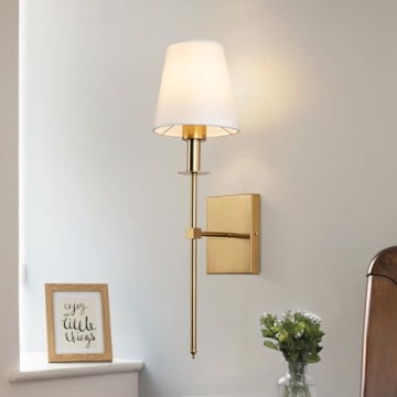 Elegant KELUOLY Gold Wall Sconces Set of 2 for All Rooms