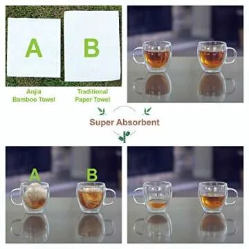 Eco-Friendly ANJIA® Bamboo Rayon Towels for Kitchen