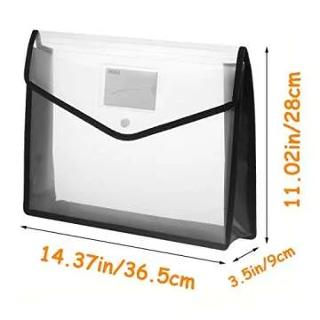 Abgream 7 Pack File Folder - Expandable Poly Envelopes B4 Plastic Document Folder Button Closure Wat...