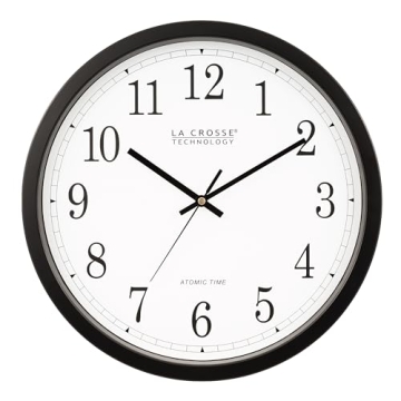 La Crosse Technology Wall Clock, Plastic, 14-inch Dia. (WT-3143A) (WT-3143A-INT)