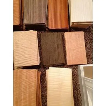 Wood Veneer Variety Pack 65 Pieces for Crafting & Inlay