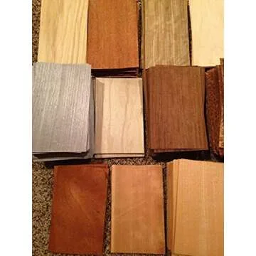 Wood Veneer Variety Pack 65 Pieces for Crafting & Inlay