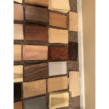 Wood Veneer Variety Pack 65 Pieces for Crafting & Inlay