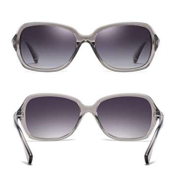 AOMASTE Retro Square Polarized Sunglasses for Women UV400 Protection Driving Outdoor Eyewear