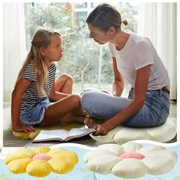 Yulejo 3 Pcs Daisy Flower Throw Pillows for Comfort