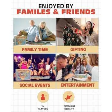 TDC Games USA - Shaped 1000 Piece Puzzle - Large Challenging Map with Roadtrip Art, Educational Game for Family Game Night, House Party & Travel