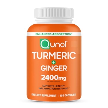 Qunol Turmeric Curcumin 2400mg - Ultimate Joint Support with Black Pepper & Ginger