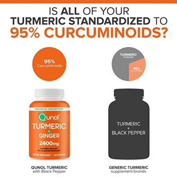 Qunol Turmeric Curcumin Joint Support 2400mg with Black Pepper