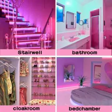 Meijiajia Flexible Pink LED Neon Strip Lights - Customizable Decor