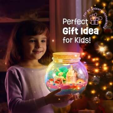 Unicorn Gifts for Girls - Unicorn Terrarium Kit for Kids - Birthday Gift for Girls Ages 4 5 6 7 8-12 Year Old - DIY Unicorn Toys for Girls - Arts and Crafts Kit for Kids - Best Girls Presents Stuff