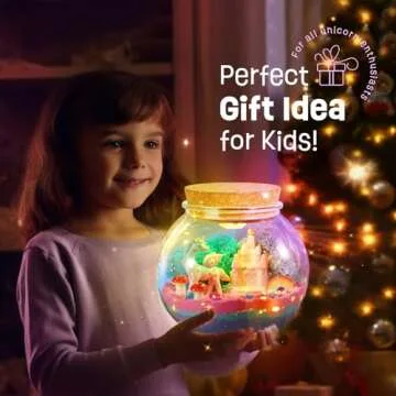 Unicorn Gifts for Girls - Unicorn Terrarium Kit for Kids - Birthday Gift for Girls Ages 4 5 6 7 8-12 Year Old - DIY Unicorn Toys for Girls - Arts and Crafts Kit for Kids - Best Girls Presents Stuff