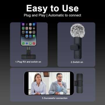 SmaFun Wireless Lavalier Microphone for iPhone and Android